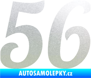 Samolepka Startovní číslo 56 typ 3 pískované sklo