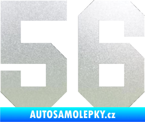 Samolepka Startovní číslo 56 pískované sklo
