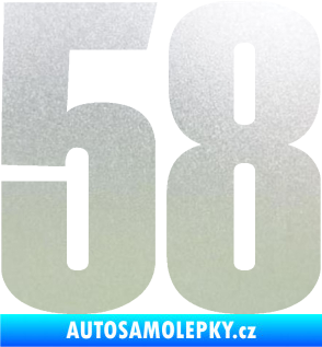 Samolepka Startovní číslo 58 typ 2    pískované sklo