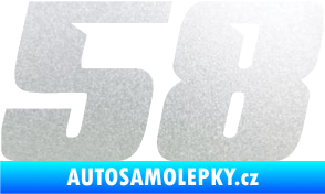 Samolepka Startovní číslo 58 typ 6 pískované sklo