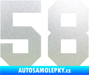 Samolepka Startovní číslo 58 pískované sklo