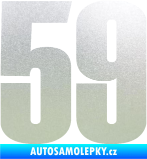 Samolepka Startovní číslo 59 typ 2    pískované sklo