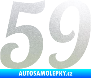 Samolepka Startovní číslo 59 typ 3 pískované sklo