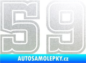 Samolepka Startovní číslo 59 typ 5 pískované sklo