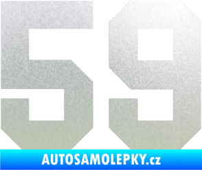 Samolepka Startovní číslo 59 pískované sklo