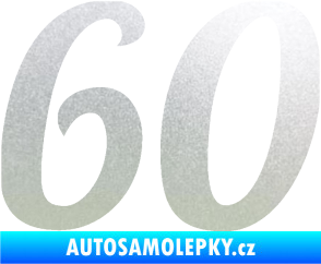 Samolepka Startovní číslo 60 typ 3 pískované sklo