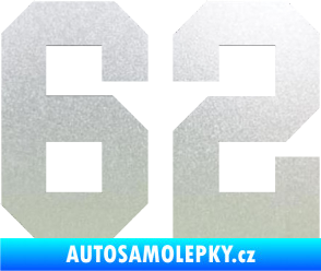 Samolepka Startovní číslo 62 pískované sklo