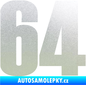 Samolepka Startovní číslo 64 typ 2    pískované sklo
