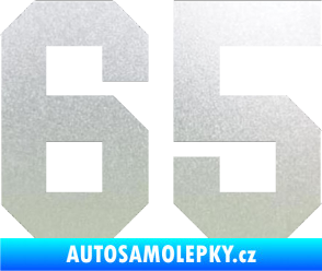 Samolepka Startovní číslo 65 pískované sklo