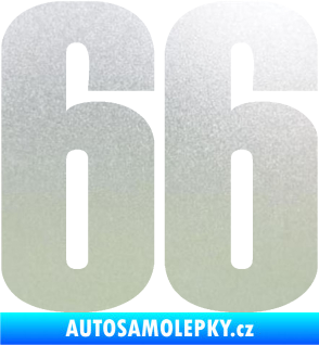Samolepka Startovní číslo 66 typ 2     pískované sklo