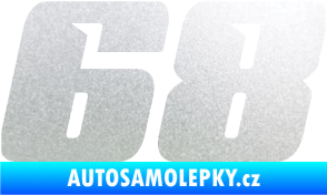 Samolepka Startovní číslo 68 typ 6 pískované sklo