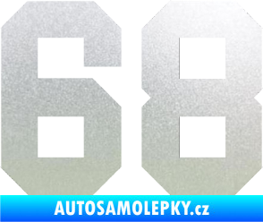 Samolepka Startovní číslo 68 pískované sklo