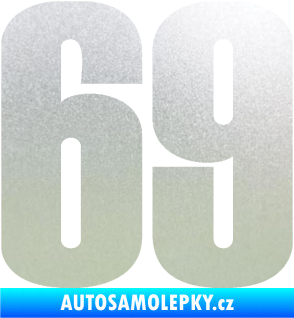Samolepka Startovní číslo 69 typ 2        pískované sklo