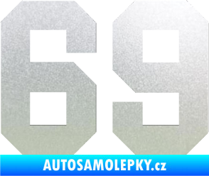 Samolepka Startovní číslo 69 pískované sklo