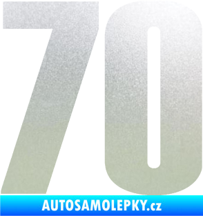 Samolepka Startovní číslo 70 typ 2         pískované sklo