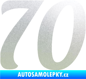 Samolepka Startovní číslo 70 typ 3  pískované sklo