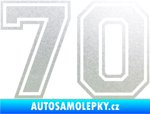 Samolepka Startovní číslo 70 typ 4 pískované sklo