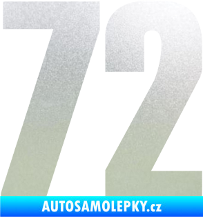 Samolepka Startovní číslo 72 typ 2   pískované sklo