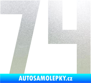 Samolepka Startovní číslo 74 pískované sklo