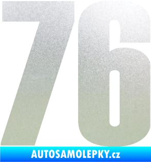 Samolepka Startovní číslo 76 typ 2       pískované sklo