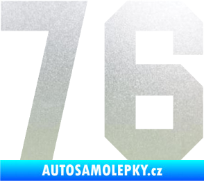 Samolepka Startovní číslo 76 pískované sklo