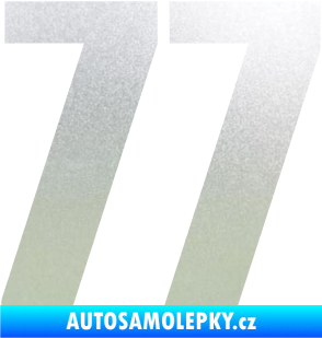 Samolepka Startovní číslo 77 typ 2        pískované sklo