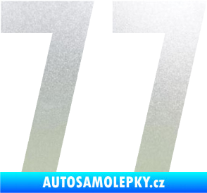 Samolepka Startovní číslo 77 pískované sklo