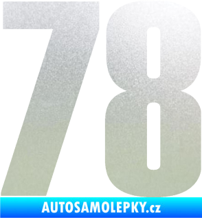 Samolepka Startovní číslo 78 typ 2         pískované sklo