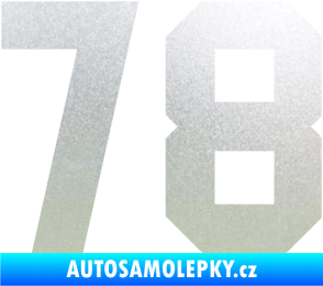 Samolepka Startovní číslo 78 pískované sklo