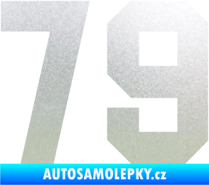 Samolepka Startovní číslo 79 pískované sklo