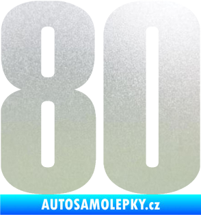 Samolepka Startovní číslo 80 typ 2           pískované sklo
