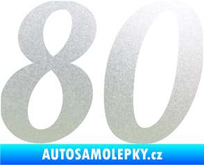 Samolepka Startovní číslo 80 typ 3   pískované sklo