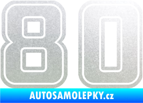 Samolepka Startovní číslo 80 typ 5 pískované sklo