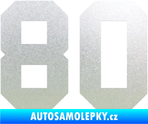 Samolepka Startovní číslo 80 pískované sklo