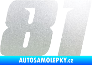 Samolepka Startovní číslo 81 typ 6 pískované sklo