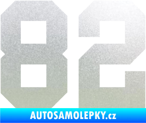 Samolepka Startovní číslo 82 pískované sklo