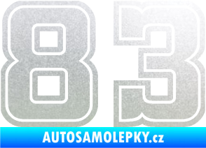 Samolepka Startovní číslo 83 typ 5 pískované sklo