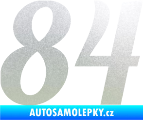 Samolepka Startovní číslo 84 typ 3  pískované sklo
