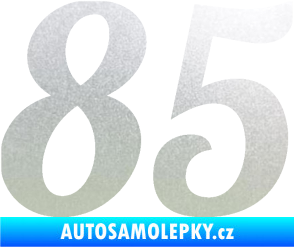 Samolepka Startovní číslo 85 typ 3   pískované sklo