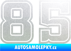 Samolepka Startovní číslo 85 typ 5 pískované sklo