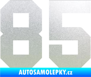 Samolepka Startovní číslo 85 pískované sklo
