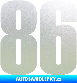 Samolepka Startovní číslo 86 typ 2      pískované sklo