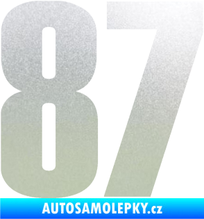 Samolepka Startovní číslo 87 typ 2       pískované sklo