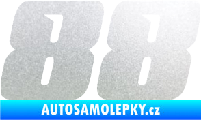 Samolepka Startovní číslo 88 typ 6 pískované sklo