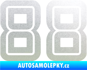 Samolepka Startovní číslo 88 typ 7 pískované sklo