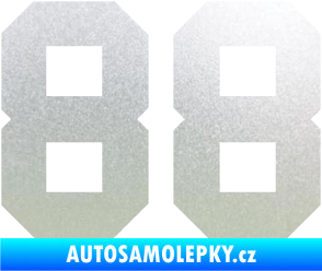 Samolepka Startovní číslo 88 pískované sklo