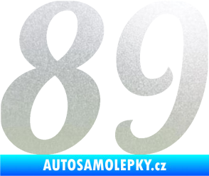 Samolepka Startovní číslo 89 typ 3  pískované sklo