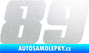 Samolepka Startovní číslo 89 typ 6 pískované sklo
