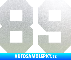 Samolepka Startovní číslo 89 pískované sklo