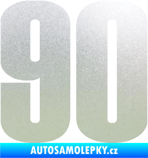 Samolepka Startovní číslo 90 typ 2          pískované sklo